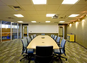 Elegantly designed conference room in an office