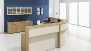 A reception counter furniture