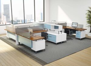 DeskMaker TeamWorx Office Furniture 4 Pack