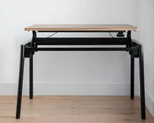 A standing desk for a workspace