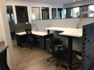 Doctors Office Install Cubicles and Tables