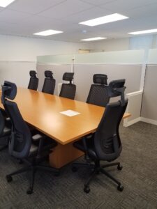 High Back seating provided in the conference room
