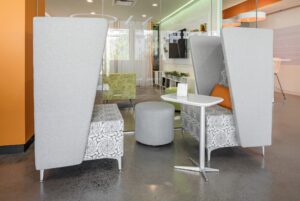 Private meeting space designed for an office