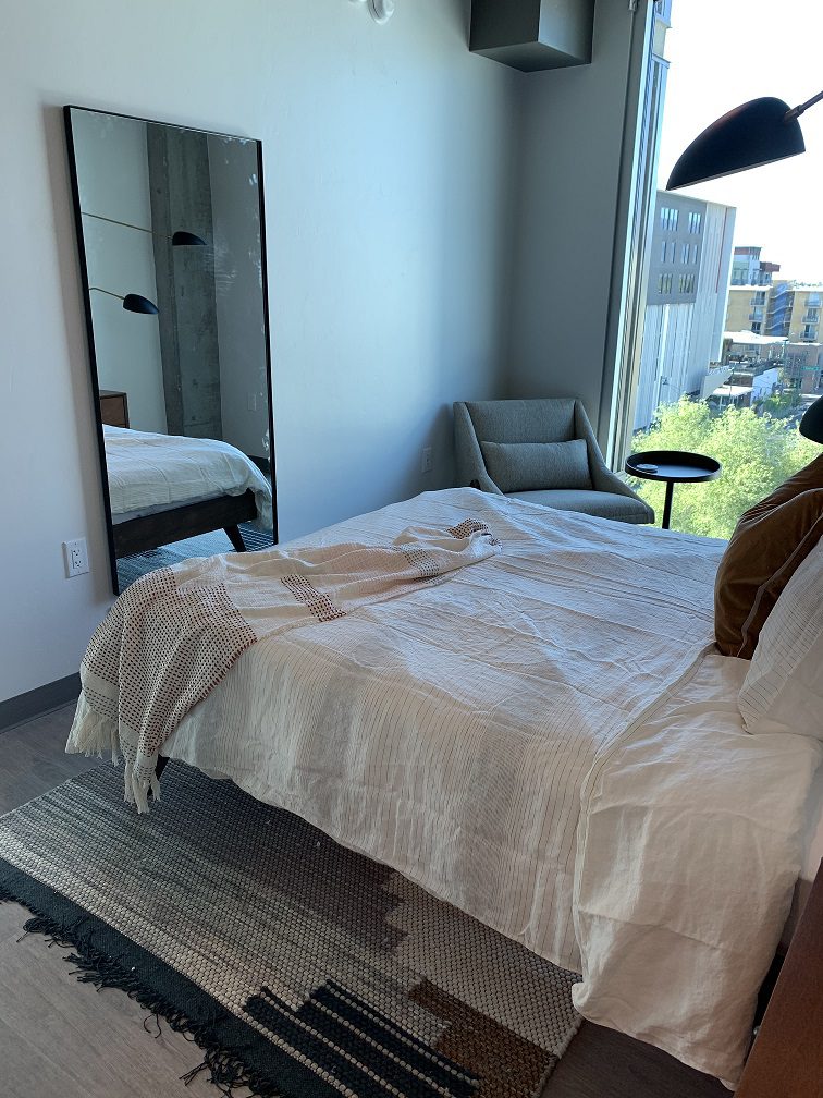 Comfortable Bedroom furniture inside a hotel
